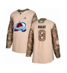 Men's Colorado Avalanche #8 Cale Makar Authentic Camo Veterans Day Practice Hockey Jersey