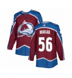 Youth Adidas Colorado Avalanche #56 Cale Makar Authentic Burgundy Red Home NHL Jersey