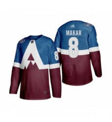 Youth Colorado Avalanche #8 Cale Makar Authentic Burgundy Blue 2020 Stadium Series Hockey Jersey