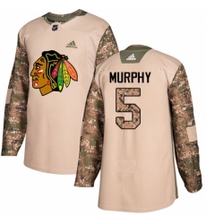 Men's Adidas Chicago Blackhawks #5 Connor Murphy Authentic Camo Veterans Day Practice NHL Jersey