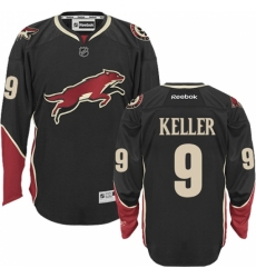 Women's Reebok Arizona Coyotes #9 Clayton Keller Premier Black Third NHL Jersey