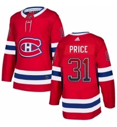 Men's Adidas Montreal Canadiens #31 Carey Price Authentic Red Drift Fashion NHL Jersey