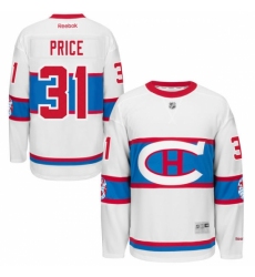 Men's Reebok Montreal Canadiens #31 Carey Price Premier White 2016 Winter Classic NHL Jersey