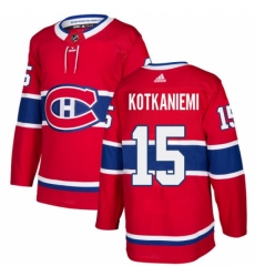 Men's Adidas Montreal Canadiens #15 Jesperi Kotkaniemi Premier Red Home NHL Jersey