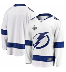 Men's Tampa Bay Lightning Fanatics Branded White Blank 2020 Stanley Cup Final Bound Away Breakaway Jersey