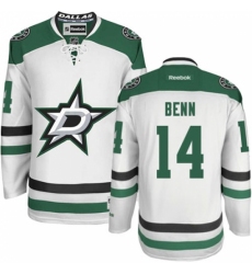 Youth Reebok Dallas Stars #14 Jamie Benn Authentic White Away NHL Jersey