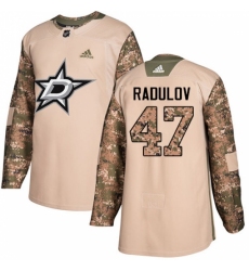 Men's Adidas Dallas Stars #47 Alexander Radulov Authentic Camo Veterans Day Practice NHL Jersey