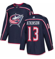 Men's Adidas Columbus Blue Jackets #13 Cam Atkinson Authentic Navy Blue Home NHL Jersey