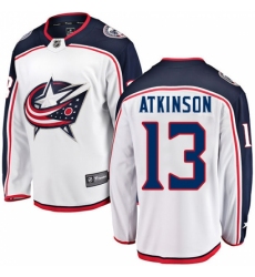 Men's Columbus Blue Jackets #13 Cam Atkinson Fanatics Branded White Away Breakaway NHL Jersey