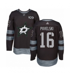 Men's Dallas Stars #16 Joe Pavelski Authentic Black 1917-2017 100th Anniversary Hockey Jersey