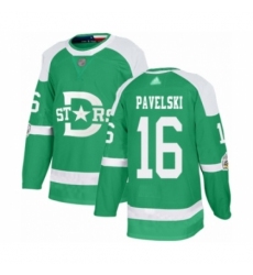 Men's Dallas Stars #16 Joe Pavelski Authentic Green 2020 Winter Classic Hockey Jersey