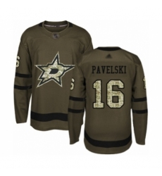 Men's Dallas Stars #16 Joe Pavelski Authentic Green Salute to Service Hockey Jersey