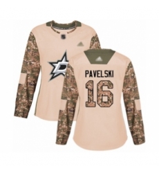 Women's Dallas Stars #16 Joe Pavelski Authentic Camo Veterans Day Practice Hockey Jersey