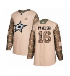 Youth Dallas Stars #16 Joe Pavelski Authentic Camo Veterans Day Practice Hockey Jersey