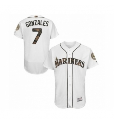 Men's Seattle Mariners #7 Marco Gonzales Authentic White 2016 Memorial Day Fashion Flex Base Baseball Player Jersey