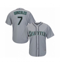 Youth Seattle Mariners #7 Marco Gonzales Authentic Grey Road Cool Base Baseball Player Jersey