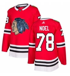 Men's Adidas Chicago Blackhawks #78 Nathan Noel Authentic Red Fashion Gold NHL Jersey