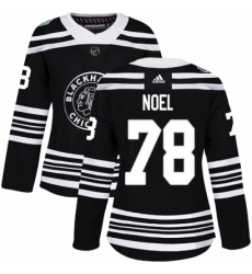 Women's Adidas Chicago Blackhawks #78 Nathan Noel Authentic Black 2019 Winter Classic NHL Jersey