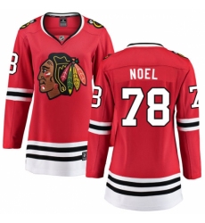 Women's Chicago Blackhawks #78 Nathan Noel Fanatics Branded Red Home Breakaway NHL Jersey