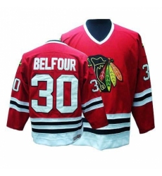 Men's CCM Chicago Blackhawks #30 ED Belfour Premier Red Throwback NHL Jersey