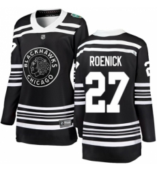 Women's Chicago Blackhawks #27 Jeremy Roenick Black 2019 Winter Classic Fanatics Branded Breakaway NHL Jersey