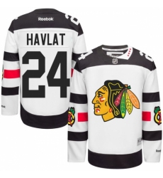 Men's Reebok Chicago Blackhawks #24 Martin Havlat Premier White 2016 Stadium Series NHL Jersey