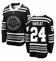 Youth Chicago Blackhawks #24 Martin Havlat Black 2019 Winter Classic Fanatics Branded Breakaway NHL Jersey