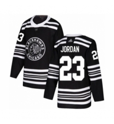 Youth Chicago Blackhawks #23 Michael Jordan Authentic Black Alternate Hockey Jersey