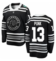 Men's Chicago Blackhawks #13 CM Punk Black 2019 Winter Classic Fanatics Branded Breakaway NHL Jersey