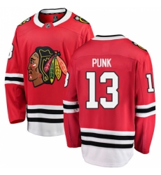 Men's Chicago Blackhawks #13 CM Punk Fanatics Branded Red Home Breakaway NHL Jersey