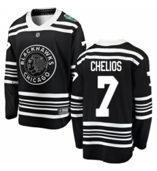 Men's Chicago Blackhawks #7 Chris Chelios Black 2019 Winter Classic Fanatics Branded Breakaway NHL Jersey