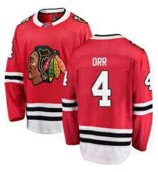 Men's Chicago Blackhawks #4 Bobby Orr Fanatics Branded Red Home Breakaway NHL Jersey