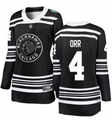 Women's Chicago Blackhawks #4 Bobby Orr Black 2019 Winter Classic Fanatics Branded Breakaway NHL Jersey