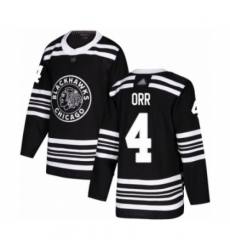 Youth Chicago Blackhawks #4 Bobby Orr Authentic Black Alternate Hockey Jersey