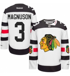 Men's Reebok Chicago Blackhawks #3 Keith Magnuson Authentic White 2016 Stadium Series NHL Jersey