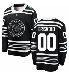 Youth Chicago Blackhawks #00 Clark Griswold Black 2019 Winter Classic Fanatics Branded Breakaway NHL Jersey