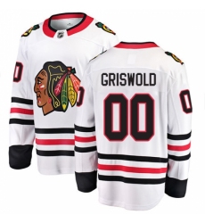 Youth Chicago Blackhawks #00 Clark Griswold Fanatics Branded White Away Breakaway NHL Jersey