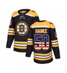 Youth Boston Bruins #50 Brendan Gaunce Authentic Black USA Flag Fashion Hockey Jersey