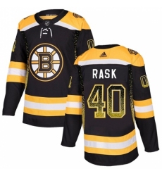 Men's Adidas Boston Bruins #40 Tuukka Rask Authentic Black Drift Fashion NHL Jersey