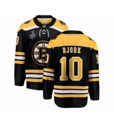 Men's Boston Bruins #10 Anders Bjork Authentic Black Home Fanatics Branded Breakaway 2019 Stanley Cup Final Bound Hockey Jersey