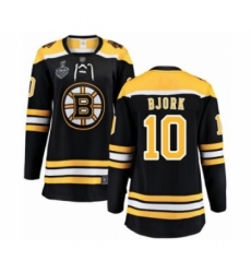 Women's Boston Bruins #10 Anders Bjork Authentic Black Home Fanatics Branded Breakaway 2019 Stanley Cup Final Bound Hockey Jersey