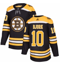 Youth Adidas Boston Bruins #10 Anders Bjork Premier Black Home NHL Jersey