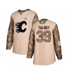 Youth Calgary Flames #39 Cam Talbot Authentic Camo Veterans Day Practice Hockey Jersey