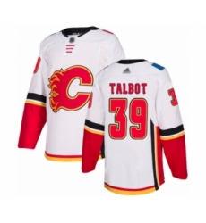 Youth Calgary Flames #39 Cam Talbot Authentic White Away Hockey Jersey