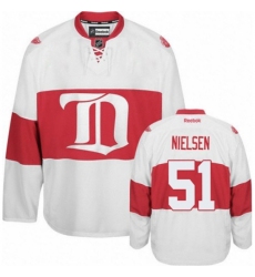 Men's Reebok Detroit Red Wings #51 Frans Nielsen Authentic White Third NHL Jersey