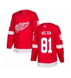 Youth Detroit Red Wings #81 Frans Nielsen Authentic Red Home Hockey Jersey