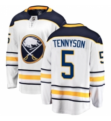 Men's Buffalo Sabres #5 Matt Tennyson Fanatics Branded White Away Breakaway NHL Jersey