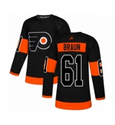 Youth Philadelphia Flyers #61 Justin Braun Authentic Black Alternate Hockey Jersey