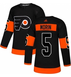 Men's Adidas Philadelphia Flyers #5 Samuel Morin Premier Black Alternate NHL Jersey
