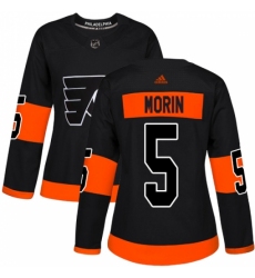 Women's Adidas Philadelphia Flyers #5 Samuel Morin Premier Black Alternate NHL Jersey